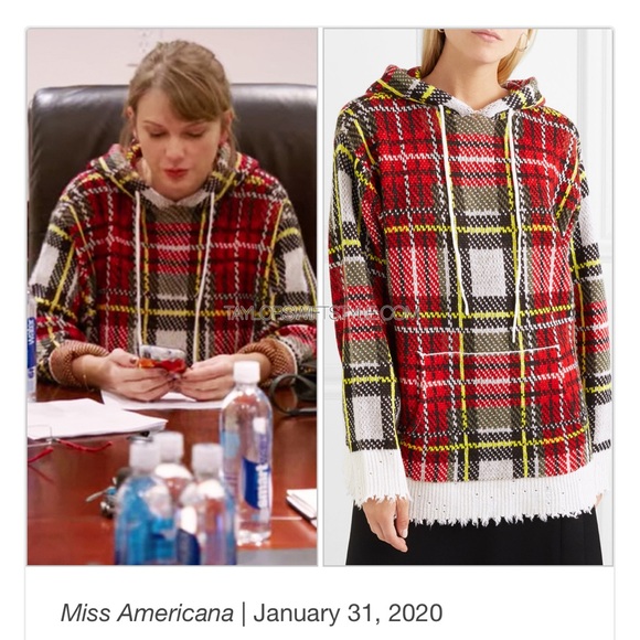 NWT R13 Oversized Distressed Cashmere Tartan Sweater worn by Taylor Swift - Picture 4 of 9